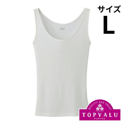 PEACE FIT(ピースフィット) COOL タンクトップ 婦人 オフホワイトL トップバリュ