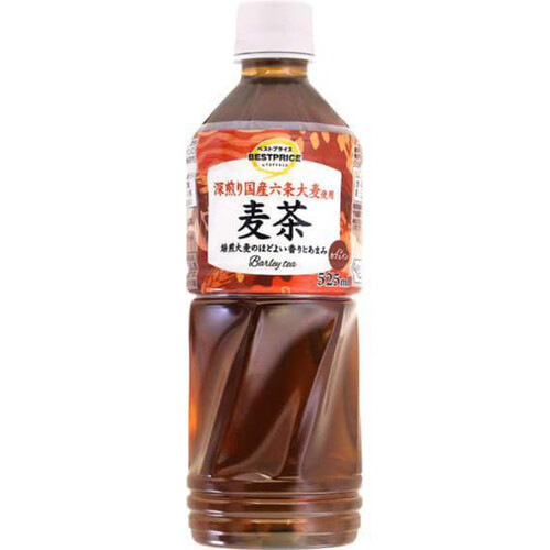 深煎り国産六条大麦使用　麦茶 525ml トップバリュベストプライス