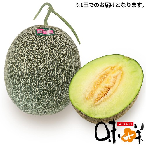 熊本県産 味咲の肥後グリーンメロン めちゃデカ 1.5kg 1個 Green
