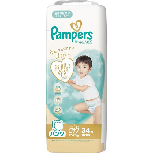 P&G パンパース 肌へのいちばん パンツ ビッグ(12～22kg) 34枚