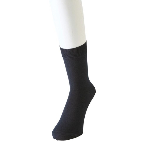 ビジネスソックス ハーフ丈 平無地 3足組 ネイビー 25-27cm トップバリュ