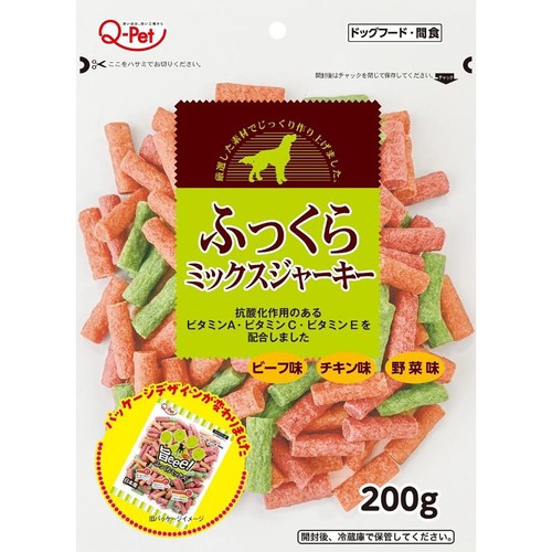 【ペット用】 九州ペットフード ふっくらミックスジャーキー 200g