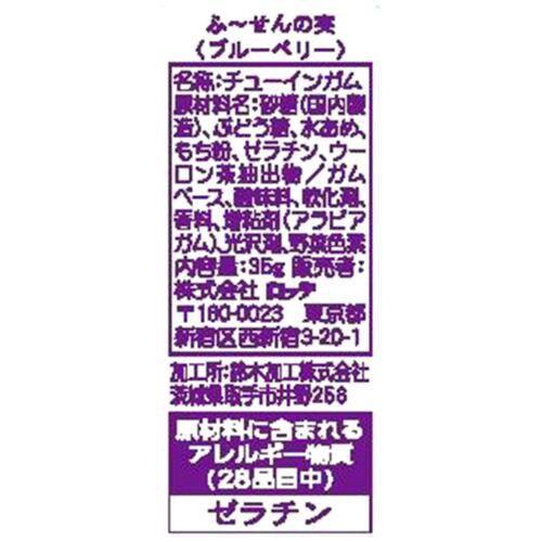 ロッテ ふーせんの実 ブルーベリー 35g Green Beans | グリーン