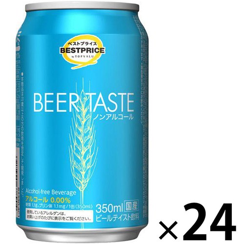 ノンアルコールビールテイスト0.00% 1ケース 350ml x 24本 トップバリュベストプライス