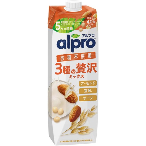 ダノン アルプロ 3種の贅沢ミックス 砂糖不使用 1000ml