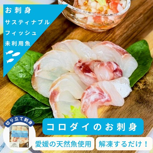 【冷凍】Umiのアトリエ 未利用魚 サステナブルフィッシュ 愛媛県産コロダイの刺身スライス 50g
