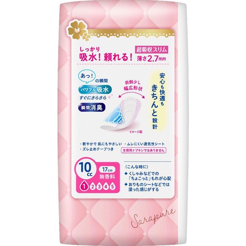 花王 ロリエ さらピュア吸水超吸収スリム 10cc 無香料 17cm 36枚