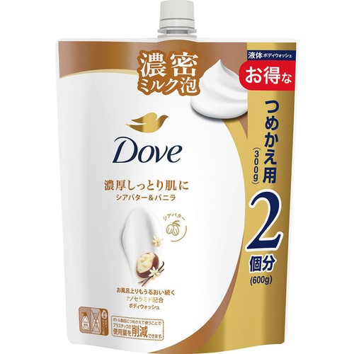 ユニリーバ ダヴ ボディウォッシュ シアバター&バニラ つめかえ用 600g