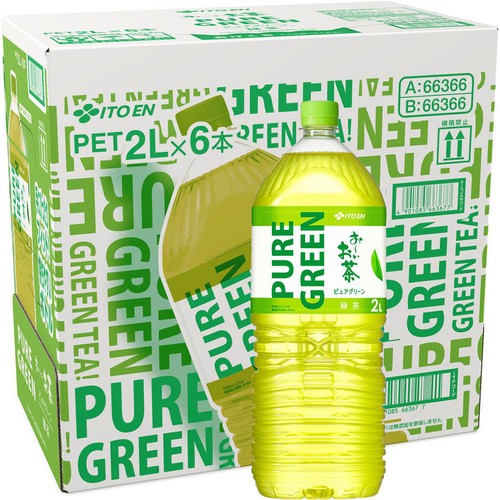 伊藤園 おーいお茶 PUREGREEN 1ケース 2L x 6本 Green Beans
