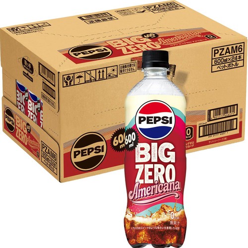サントリー ペプシ BIG ZERO Americana 1ケース 600ml x 24本 Green