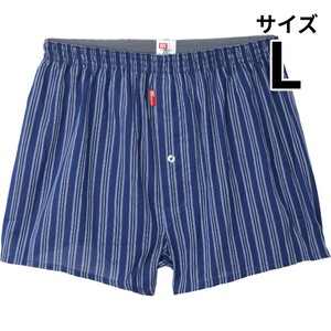 B.V.D. パナマ織りトランクス ストライプ柄 L ネイビー Green Beans