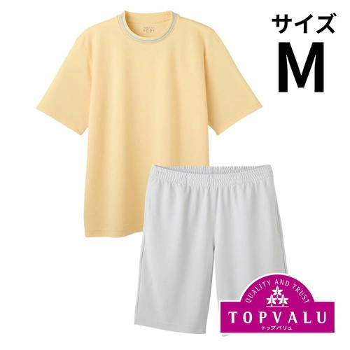 PEACE FIT(ピースフィット) COOL メッシュルームセット 紳士 ライトイエロー M トップバリュ