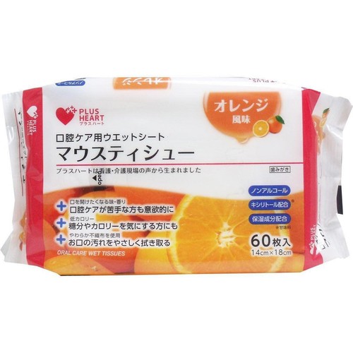 オオサキメディカル 口腔ケア用ウェットシート マウスティシュー オレンジ風味 60枚