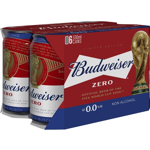 【ノンアルコール】 バドワイザーゼロ 330ml x 6本