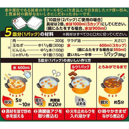 エスビー食品 濃いカレー 中辛 172g(10皿分)