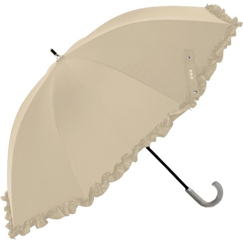 H・A・U 晴雨兼用スソフリル傘 47cm ベージュ