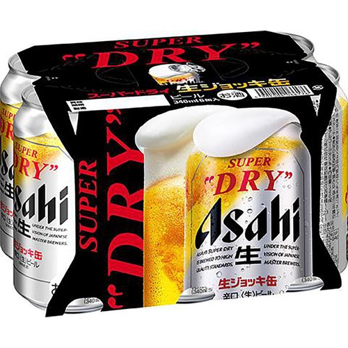 【5%】 アサヒ スーパードライ 生ジョッキ缶 340ml x 6本