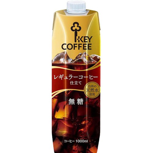キーコーヒー リキッドコーヒー無糖 1ケース 1000ml x 6本