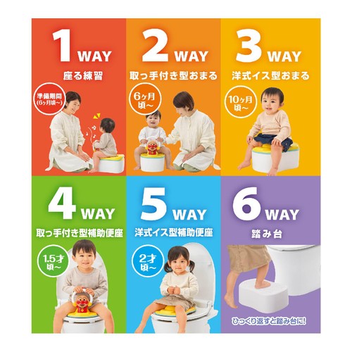 アガツマ アンパンマン6WAYおまる おしゃべり+メロディ付き