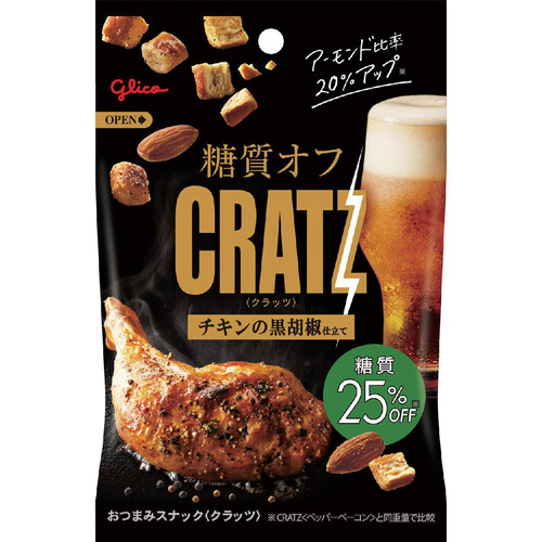 江崎グリコ 糖質オフクラッツ チキンの黒胡椒仕立て 42g