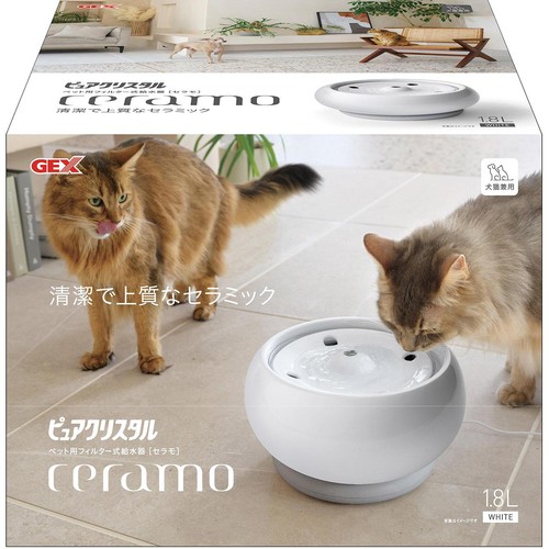 【ペット用】 ジェックス ピュアクリスタル セラモ ホワイト 犬猫用 1.8L