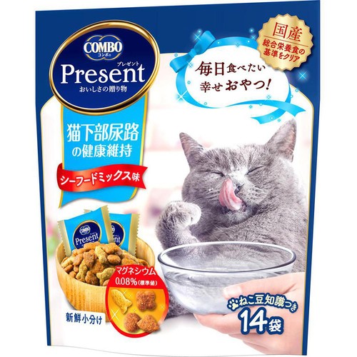 【ペット用】 日本ペットフード 国産コンボプレゼント 猫下部尿路の健康維持 シーフードミックス味 14袋