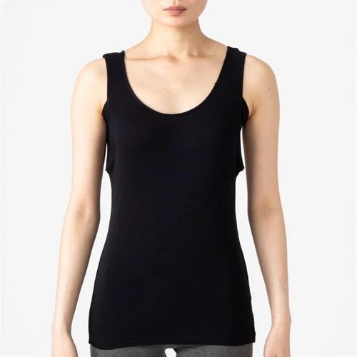 PEACE FIT(ピースフィット) COOL コットン汗取りパッド付タンクトップ 婦人 クロ XL トップバリュ