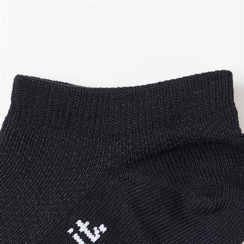 3足よりどり PEACE FIT(ピースフィット)COOL スニーカーインソックス メッシュロゴ ブラック 19-21cm トップバリュ