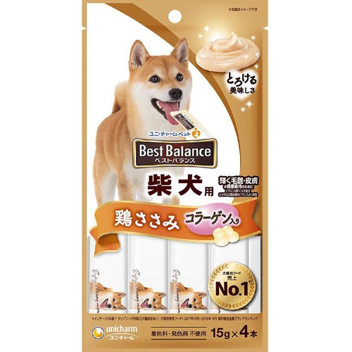 【ペット用】 ユニ・チャーム ベストバランス 柴犬用 鶏ささみ 15g x 4本