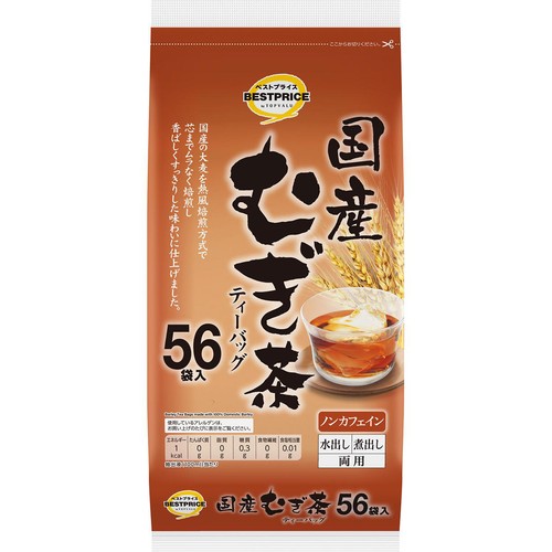 国産むぎ茶 ティーバッグ 56袋(448g) トップバリュベストプライス