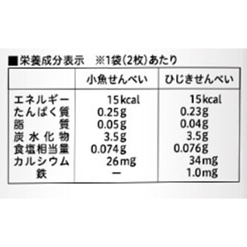 ピジョン 元気アップCa 小魚せんべい&ひじきせんべい 6ヵ月頃から 2枚 x 8袋