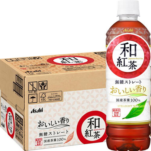 アサヒ飲料 和紅茶 無糖ストレート 1ケース 500ml x 24本 Green Beans