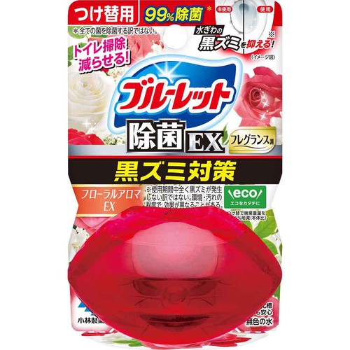 小林製薬 液体ブルーレットおくだけ 除菌EX フレグランス つけ替用 フローラルアロマEXの香り 67mL