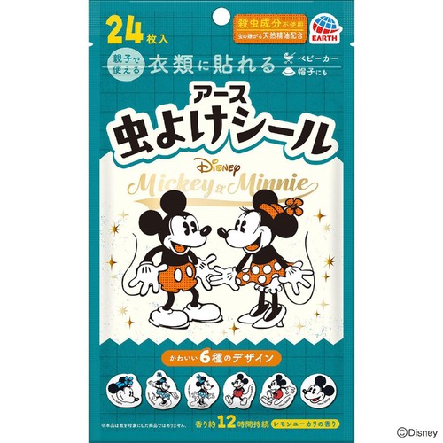 アース製薬 虫よけシール ミッキー&ミニー 24枚