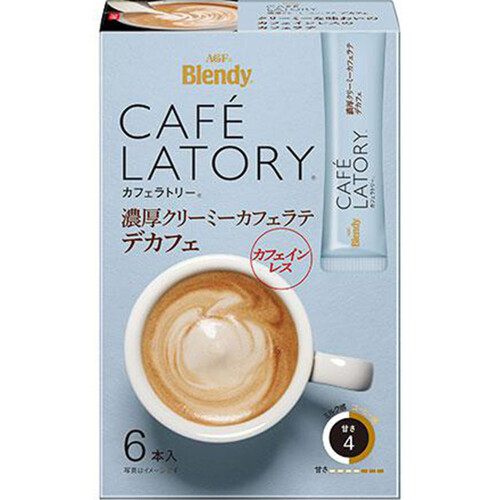 AGF ブレンディカフェラトリー スティック 濃厚クリーミーカフェラテ デカフェ 6本