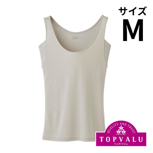 PEACE FIT(ピースフィット) COOL 汗取りパッド付タンクトップ 婦人 ベージュ M トップバリュ