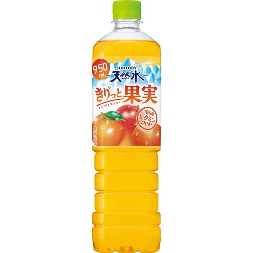 サントリー 天然水 きりっと果実 オレンジ&マンゴー 950ml Green Beans