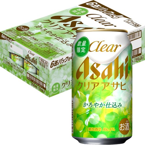 【4%】 アサヒ クリアアサヒ かろやか仕込み 1ケース 350ml x 24本