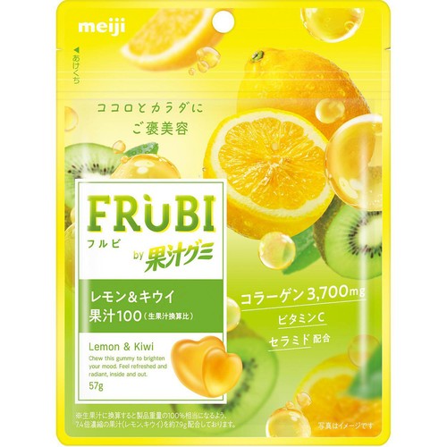 明治 FRUBI by 果汁グミ レモン & キウイ 57g