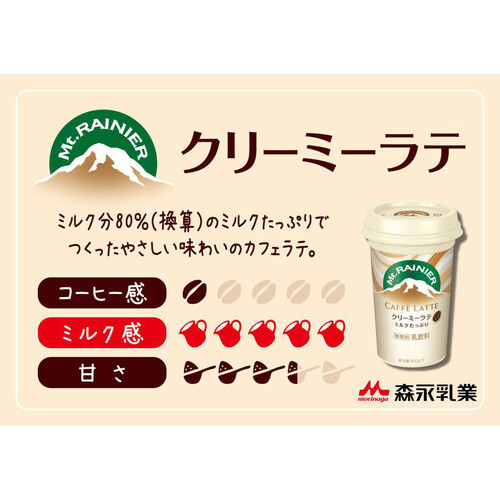 森永乳業 マウントレーニア カフェラッテ クリーミーラテ 240ml