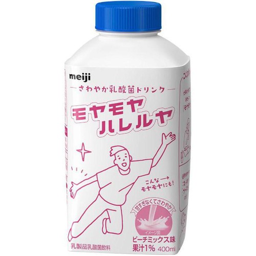 明治 さわやか乳酸菌ドリンク モヤモヤハレルヤ ピーチミックス味 400ml