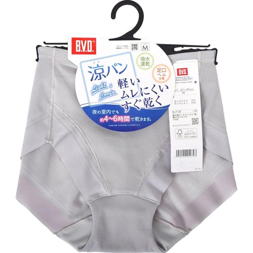 B.V.D. 涼パン スタンダードショーツ 婦人 ライトグレー M