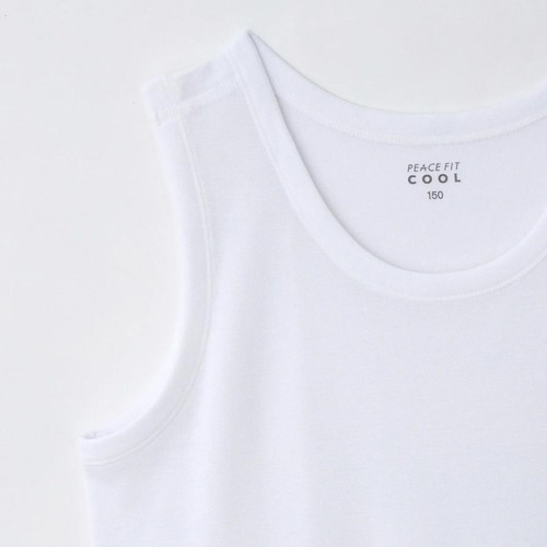 PEACE FIT(ピースフィット) COOL DRY ランニングシャツ 男の子 シロ 140cm トップバリュ