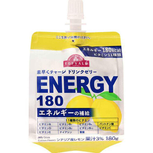 ドリンクゼリー エナジー180 シチリアレモン 180g トップバリュ