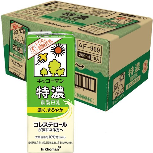 キッコーマン 特濃調製豆乳 1ケース 200ml x 18本