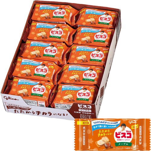 グリコ ビスコ ミニパック メープル 1箱(5枚 x 20個)