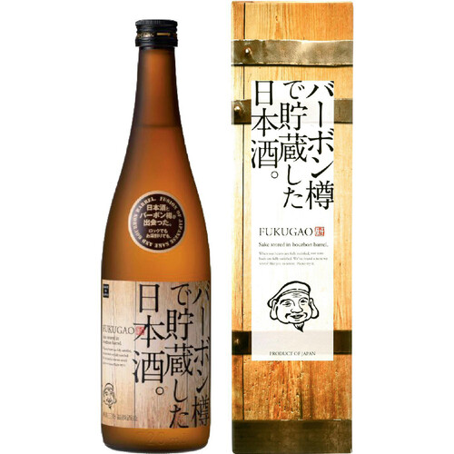 FUKUGAO バーボン樽で貯蔵した日本酒。 720ml