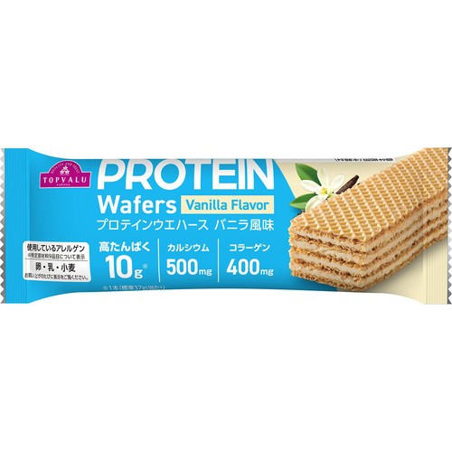 プロテインウエハース バニラ味 ボール 37g x 9本 トップバリュ