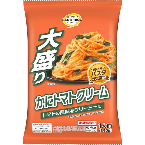 大盛りかにトマトクリーム【冷凍】 340g トップバリュベストプライス