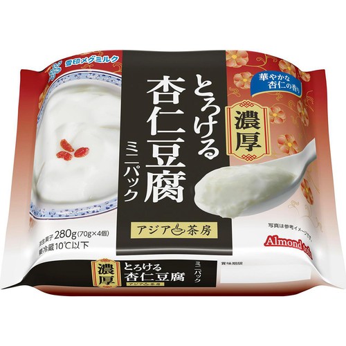 雪印メグミルク アジア茶房 濃厚とろける杏仁豆腐ミニパック 70g x 4個